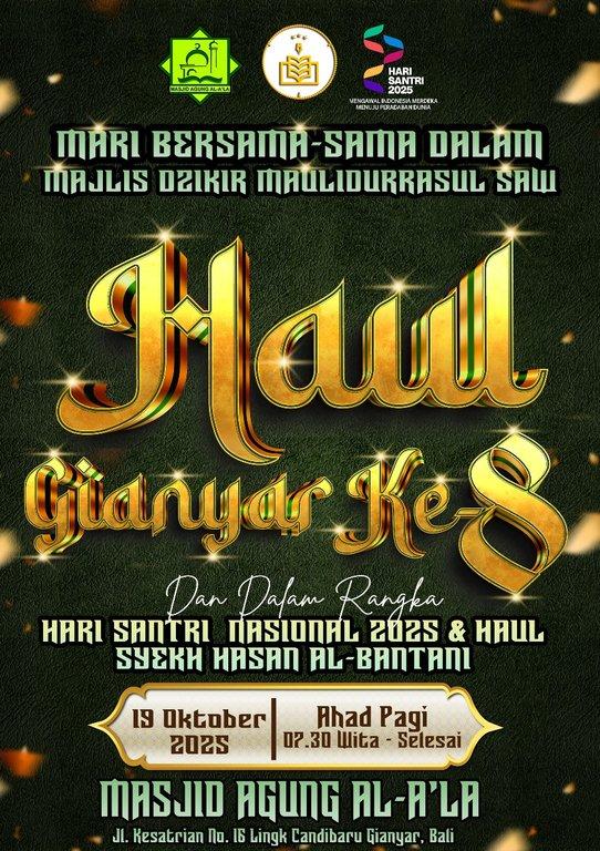 Gianyar - Majlis Dzikir Maulidurrasul SAW Haul Gianyar Ke-8